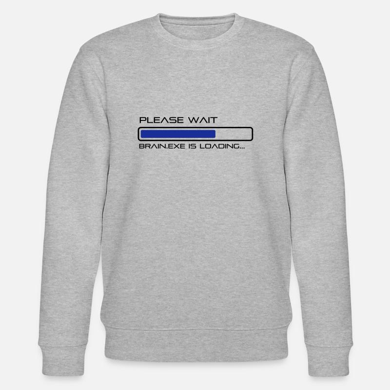 spruch_brain_exe_2 - Stanley/Stella Unisex Bio-Sweatshirt CHANGER  - Grau meliert
