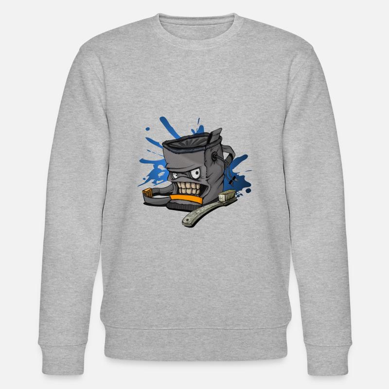 Chalkbag Bouldering Klettern Kletterer - Stanley/Stella Unisex Bio-Sweatshirt CHANGER - Grau meliert