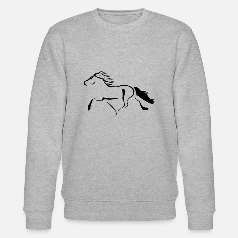 Islandpferd Pass - Stanley/Stella Unisex Bio-Sweatshirt CHANGER  - Grau meliert