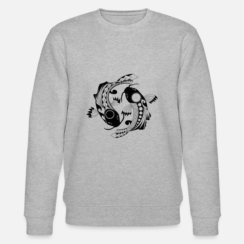 FischMaoriSchwarz - Stanley/Stella Unisex Bio-Sweatshirt CHANGER  - Grau meliert