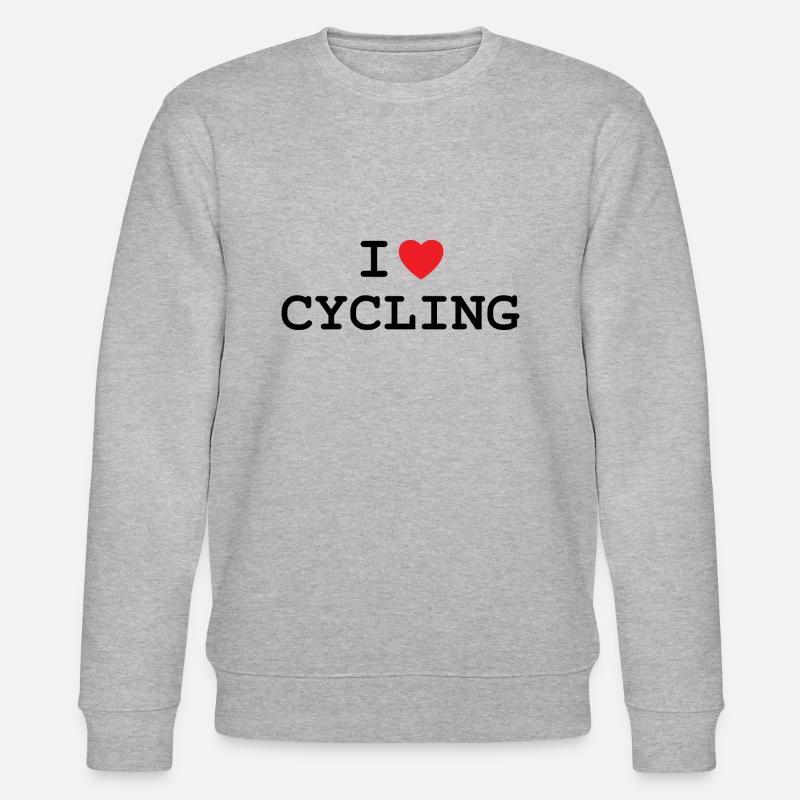 Ich liebe Radfahren! - Stanley/Stella Unisex Bio-Sweatshirt CHANGER  - Grau meliert