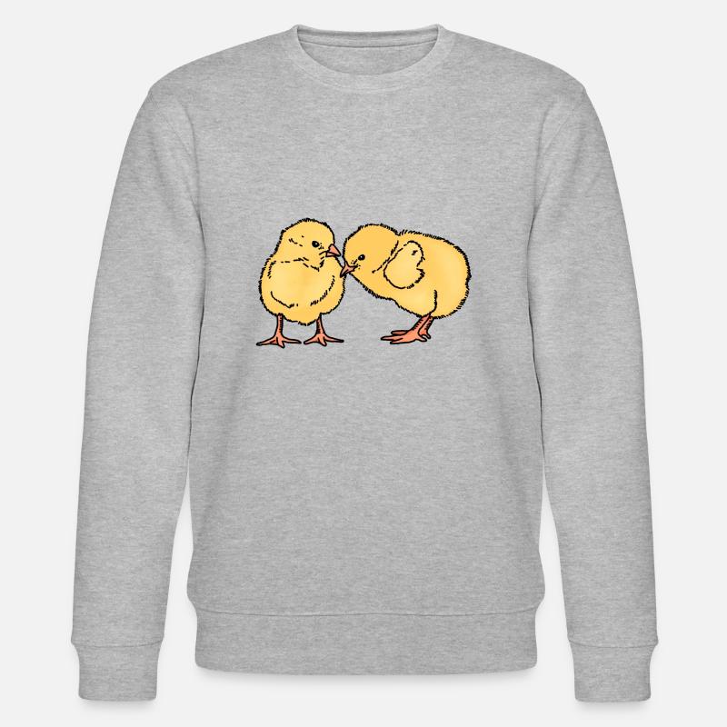 Zwei süsse Küken - Stanley/Stella Unisex Bio-Sweatshirt CHANGER - Grau meliert