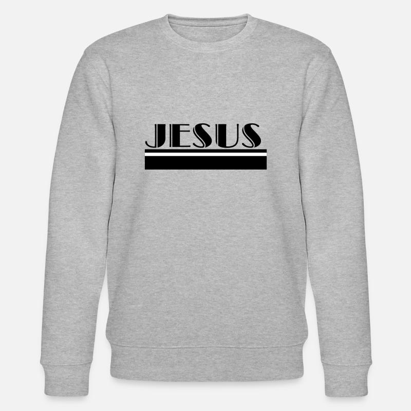 Jesus - Stanley/Stella Unisex Bio-Sweatshirt CHANGER  - Grau meliert