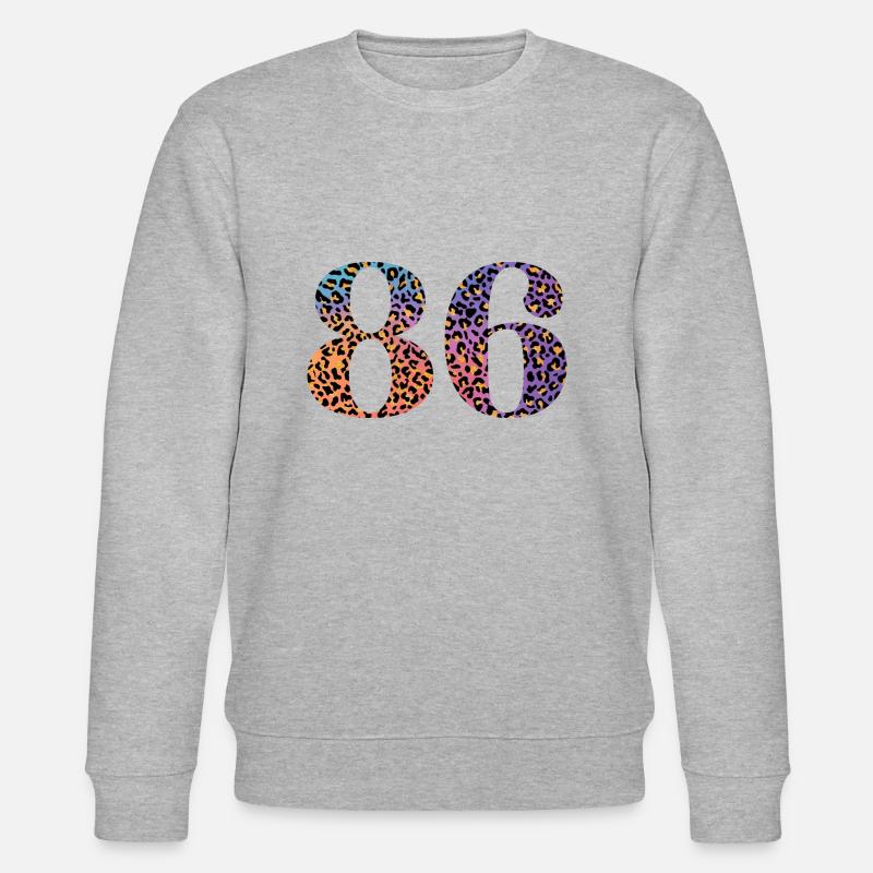 86e anniversaire léopard - Sweat bio CHANGER Stanley/Stella Unisexe - gris chiné