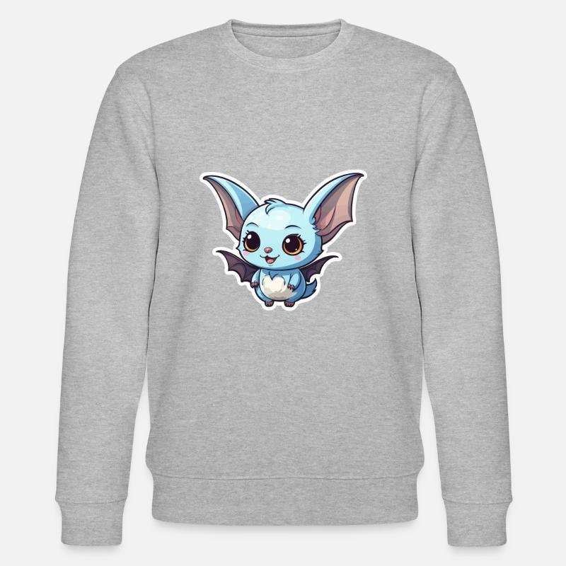 Illustration mignonne de chauve-souris - Sweat bio CHANGER Stanley/Stella Unisexe - gris chiné