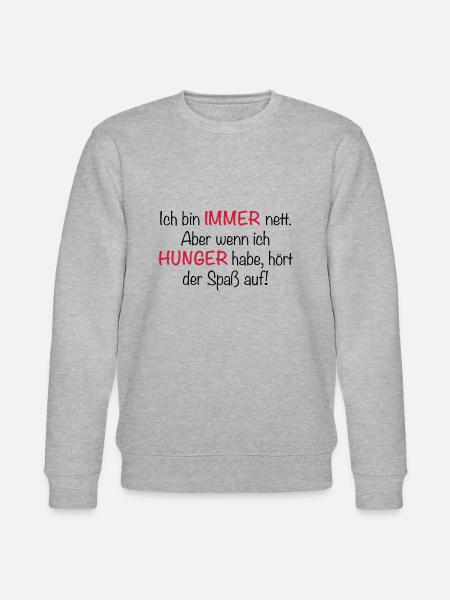 Immer Hunger - Stanley/Stella Unisex Bio-Sweatshirt CHANGER  - Grau meliert