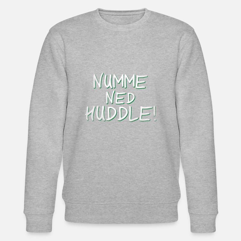Badische Sprüche > Numme ned huddle! - Stanley/Stella Unisex Bio-Sweatshirt CHANGER  - Grau meliert