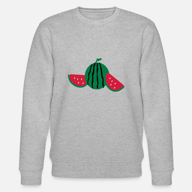 Wassermelone Obst - Stanley/Stella Unisex Bio-Sweatshirt CHANGER  - Grau meliert