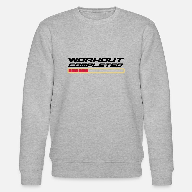 Workout complete - Stanley/Stella CHANGER Unisex Organic Sweatshirt - heather grey