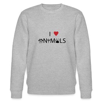 Ich liebe Tiere - Stanley/Stella Unisex Bio-Sweatshirt CHANGER  - Grau meliert - Vorne - Nik (191cm) & Marisol (170cm)