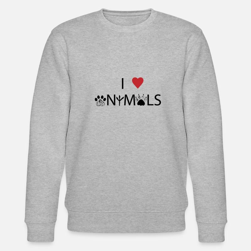 J'aime les animaux - Sweat bio CHANGER Stanley/Stella Unisexe - gris chiné