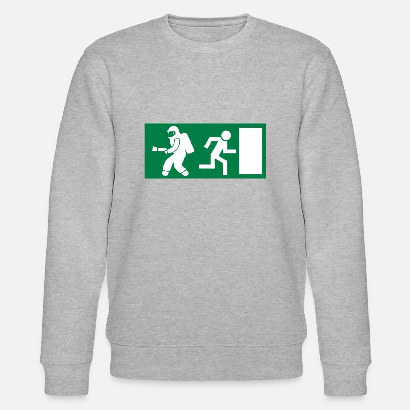 Feuerwehrmann Exit Notausgang - Stanley/Stella Unisex Bio-Sweatshirt CHANGER  - Grau meliert