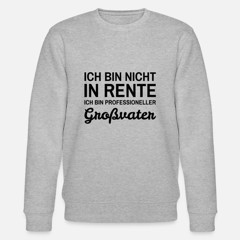 Rente professioneller Großvater - Stanley/Stella Unisex Bio-Sweatshirt CHANGER  - Grau meliert