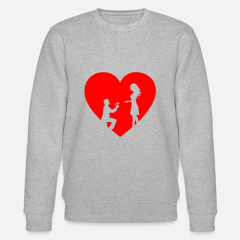 Wedding engagement - Stanley/Stella CHANGER Unisex Organic Sweatshirt - heather grey