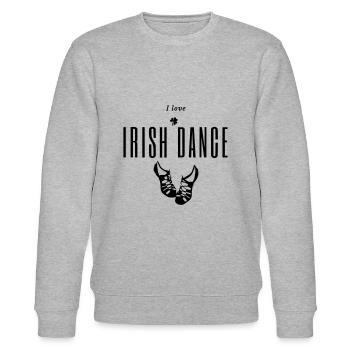 irish love 2 - Stanley/Stella Unisex Bio-Sweatshirt CHANGER  - Grau meliert - Vorne - Nik (191cm) & Marisol (170cm)