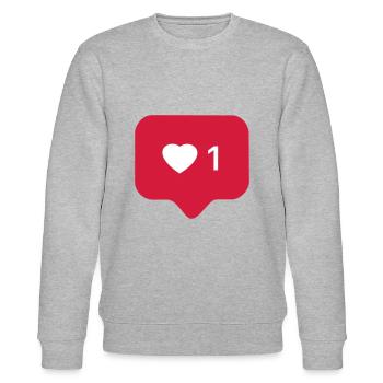 Instagram Like - Stanley/Stella Unisex Bio-Sweatshirt CHANGER  - Grau meliert - Vorne - Nik (191cm) & Marisol (170cm)
