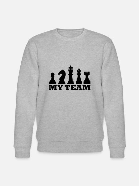 My Team (chess) - Stanley/Stella CHANGER Unisex Organic Sweatshirt - heather grey