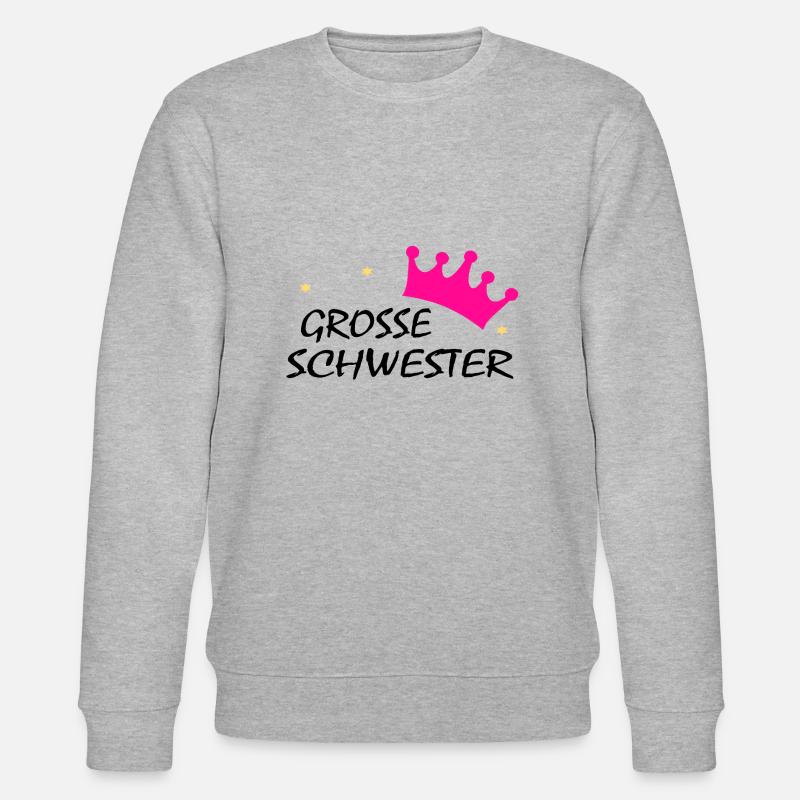 grosse schwester - Stanley/Stella Unisex Bio-Sweatshirt CHANGER  - Grau meliert