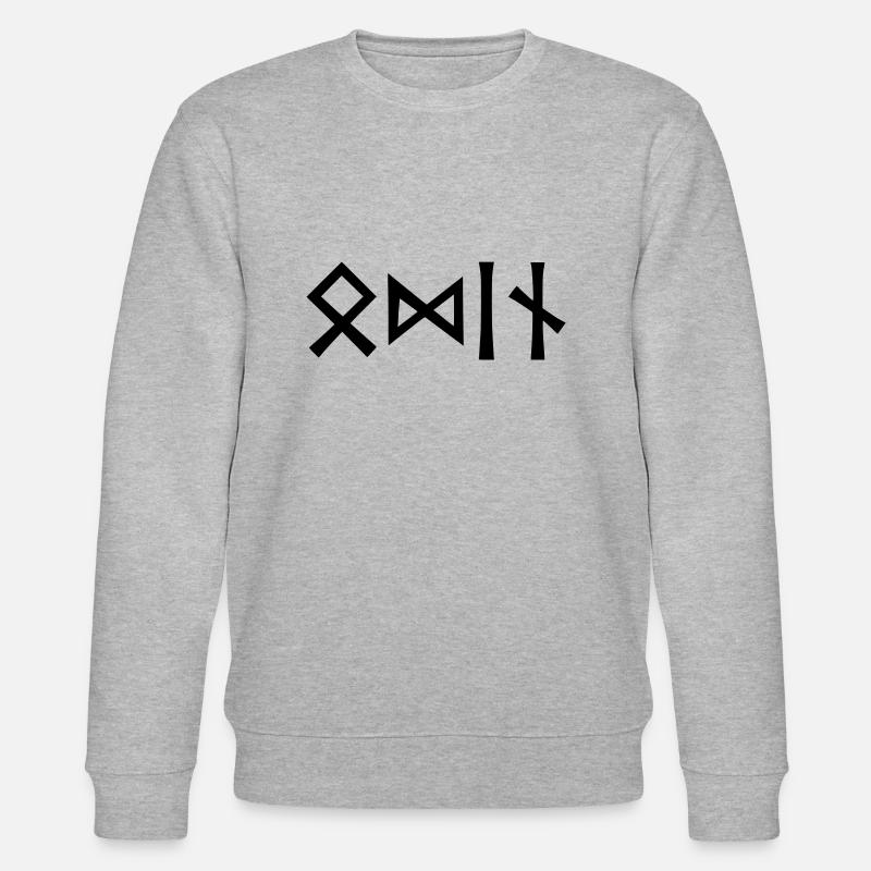 Odin in runes - Stanley/Stella CHANGER Unisex Organic Sweatshirt - heather grey