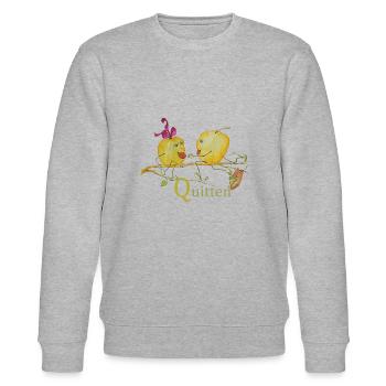 Quitten von Frubu - Stanley/Stella Unisex Bio-Sweatshirt CHANGER  - Grau meliert - Vorne - Nik (191cm) & Marisol (170cm)