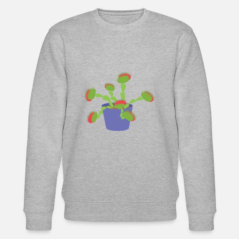 Fleischfressende Pflanze - Stanley/Stella Unisex Bio-Sweatshirt CHANGER  - Grau meliert