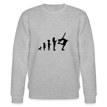 Evolution roller skating 2 - Stanley/Stella Unisex Bio-Sweatshirt CHANGER  - Grau meliert - Vorne - Nik (191cm) & Marisol (170cm)