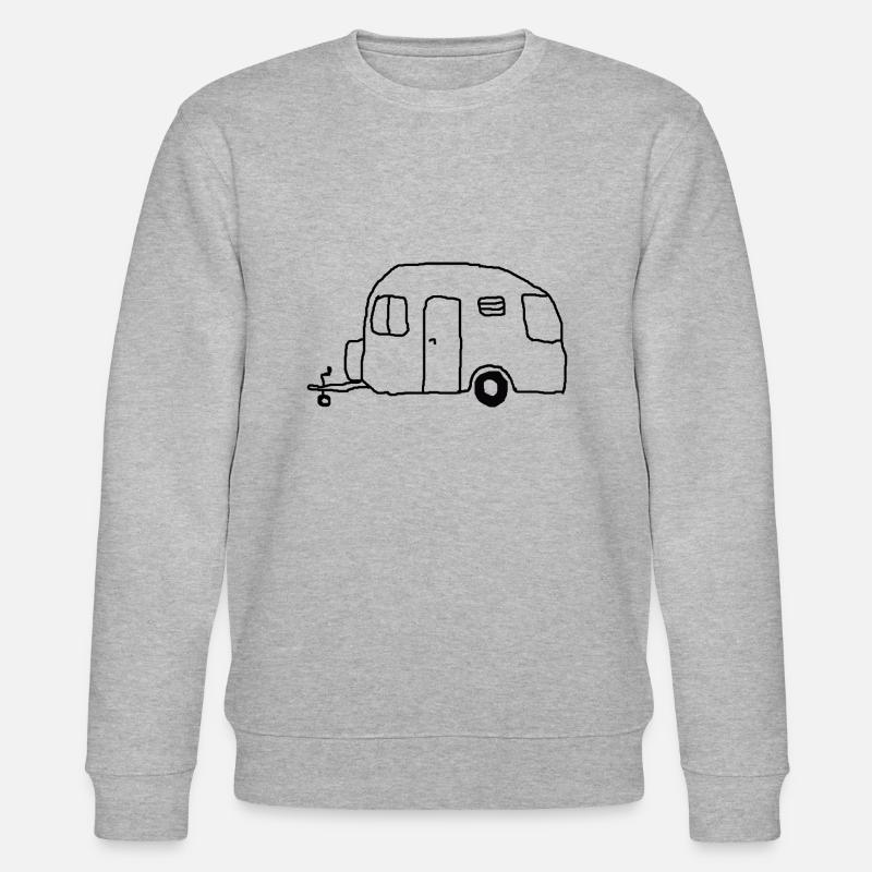 wohnwagen zeichnung - Stanley/Stella Unisex Bio-Sweatshirt CHANGER - Grau meliert