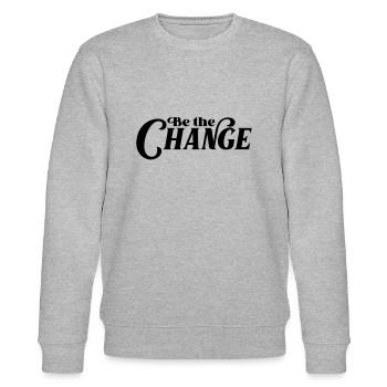 Be the Change - Stanley/Stella Unisex Bio-Sweatshirt CHANGER  - Grau meliert - Vorne - Nik (191cm) & Marisol (170cm)
