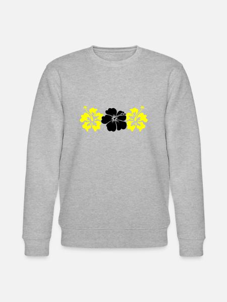 Hibiscus Flowers - Stanley/Stella CHANGER Unisex Organic Sweatshirt - heather grey