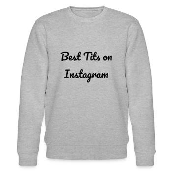 Best tits on Instagram - Stanley/Stella CHANGER Unisex Organic Sweatshirt - heather grey - Front - Nik (191cm) & Marisol (170cm)
