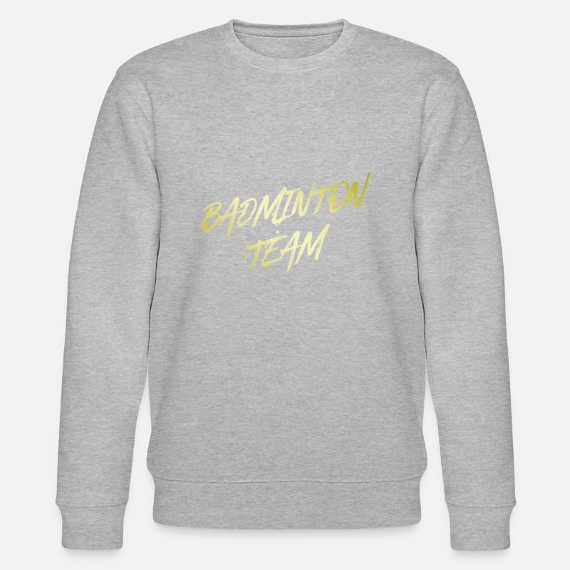 Badminton Team - Stanley/Stella Unisex Bio-Sweatshirt CHANGER  - Grau meliert