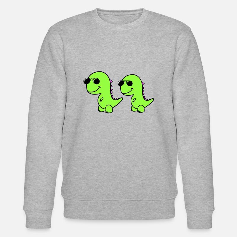 cool dinos - Stanley/Stella Unisex Bio-Sweatshirt CHANGER  - Grau meliert