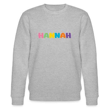 Name - Hannah - Stanley/Stella Unisex Bio-Sweatshirt CHANGER  - Grau meliert - Vorne - Nik (191cm) & Marisol (170cm)