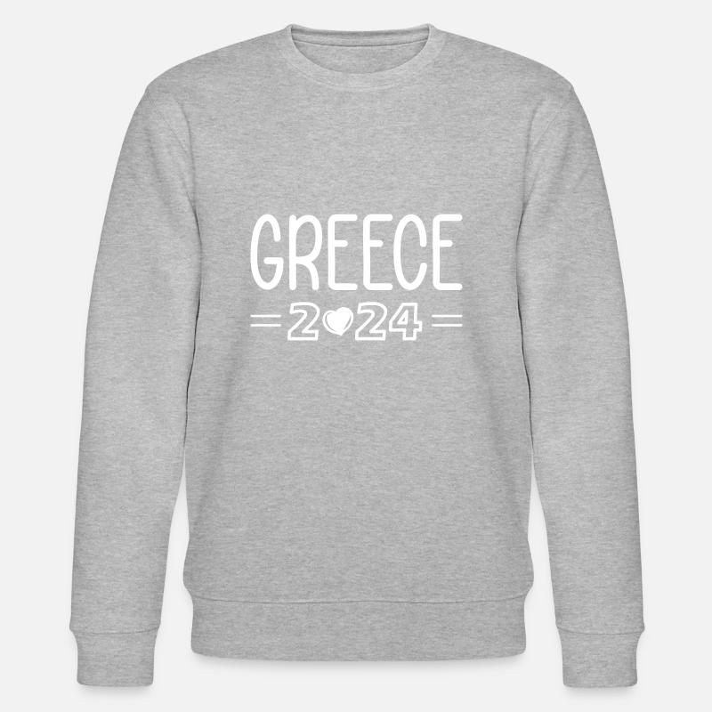 Grèce 2024 Coeur - Sweat bio CHANGER Stanley/Stella Unisexe - gris chiné