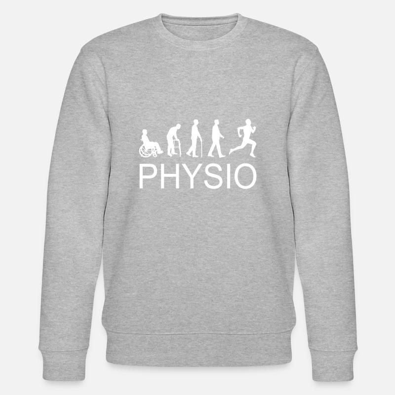 Physio Silhouette weiß - Stanley/Stella Unisex Bio-Sweatshirt CHANGER  - Grau meliert