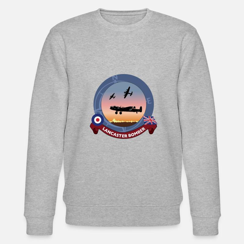 Lancaster Bomber - Stanley/Stella Unisex Bio-Sweatshirt CHANGER  - Grau meliert