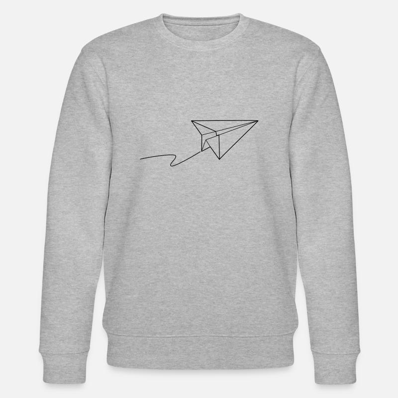 Papierflieger - Fly away - Stanley/Stella Unisex Bio-Sweatshirt CHANGER  - Grau meliert