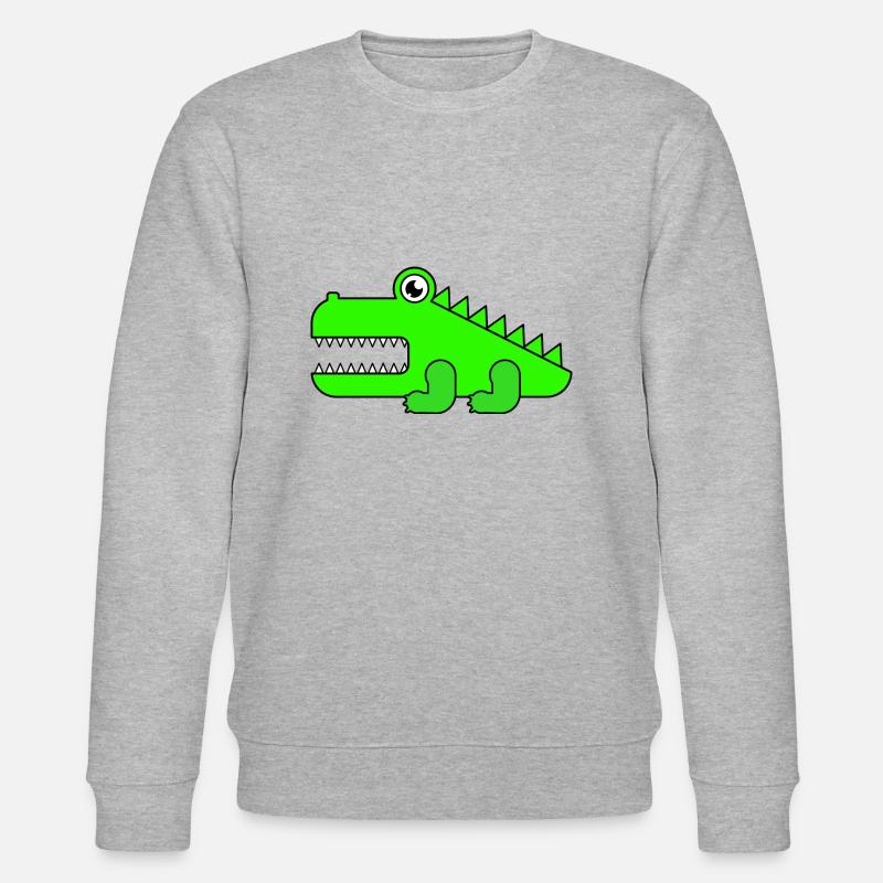 Krokodil - Stanley/Stella Unisex Bio-Sweatshirt CHANGER  - Grau meliert