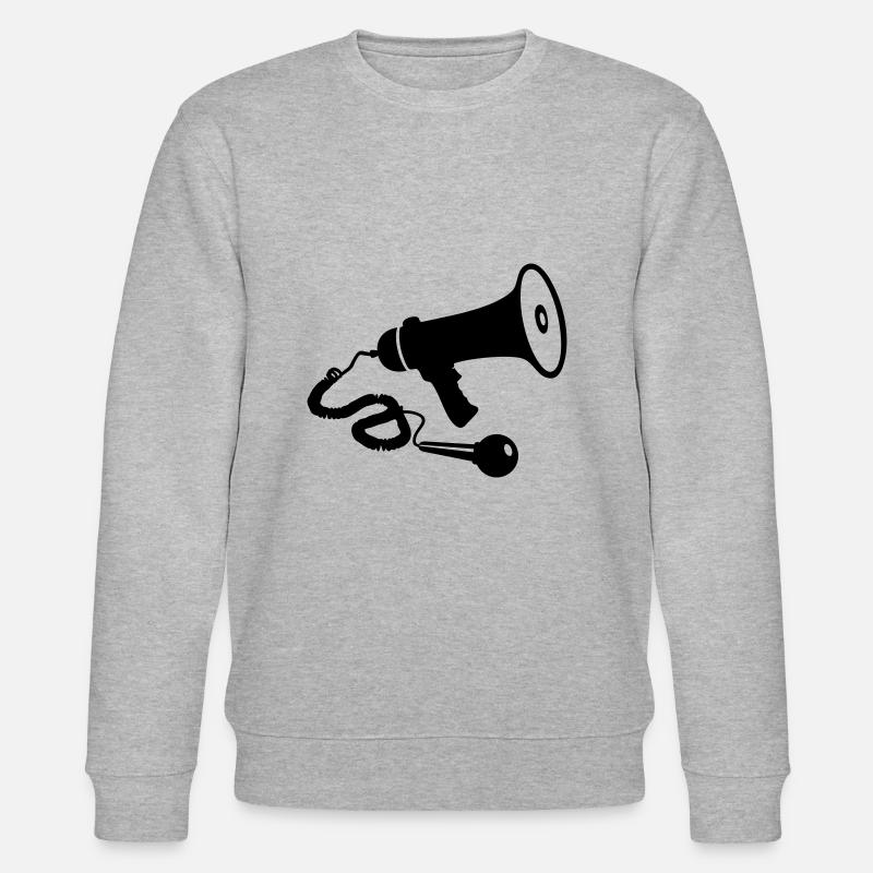 Megaphon (1c) - Stanley/Stella Unisex Bio-Sweatshirt CHANGER  - Grau meliert