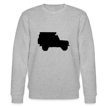 Shadow LR Defender 90 - Stanley/Stella Unisex Bio-Sweatshirt CHANGER  - Grau meliert - Vorne - Nik (191cm) & Marisol (170cm)