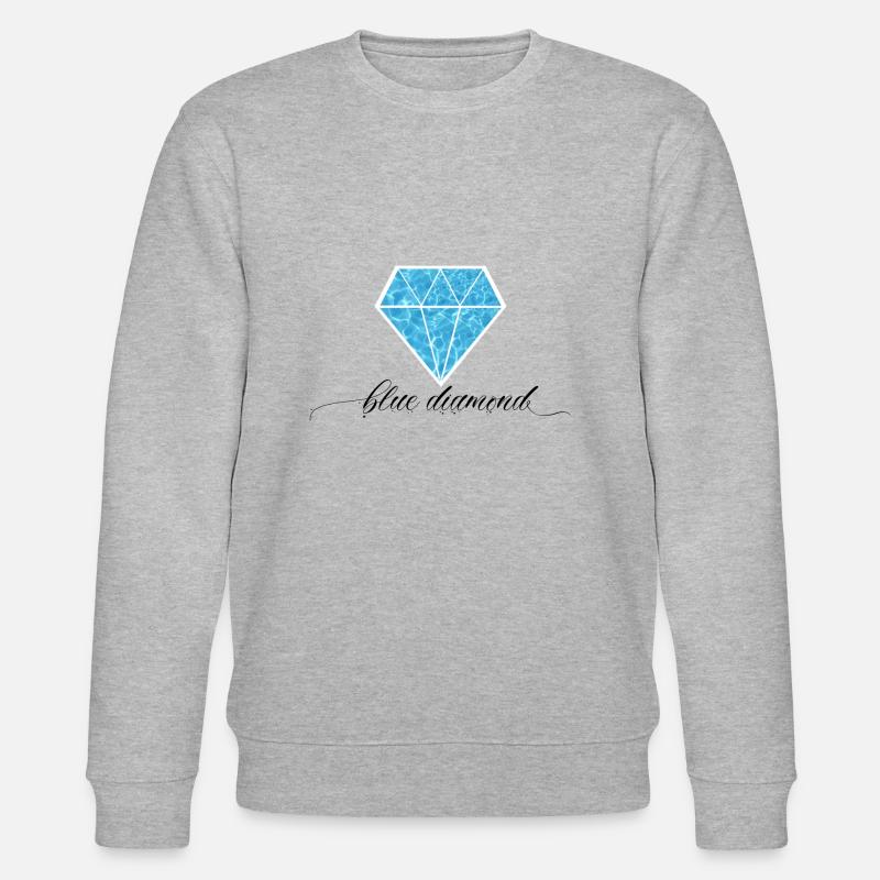 Blue Diamond - Blauer Diamant - Stanley/Stella Unisex Bio-Sweatshirt CHANGER  - Grau meliert