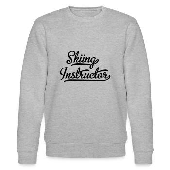 Moniteur de ski - Sweat bio CHANGER Stanley/Stella Unisexe - gris chiné - Devant - Nik (191cm) & Marisol (170cm)