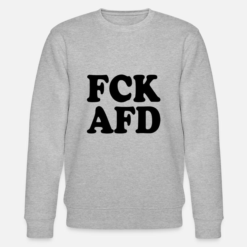 Fck afd - Stanley/Stella Unisex Bio-Sweatshirt CHANGER  - Grau meliert