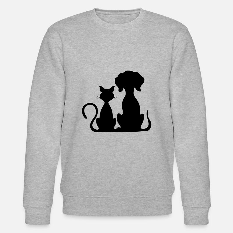 chien et chat - Sweat bio CHANGER Stanley/Stella Unisexe - gris chiné