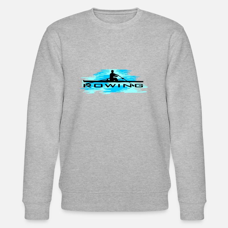 Rudern, Ruderer und Wasser - Stanley/Stella Unisex Bio-Sweatshirt CHANGER  - Grau meliert