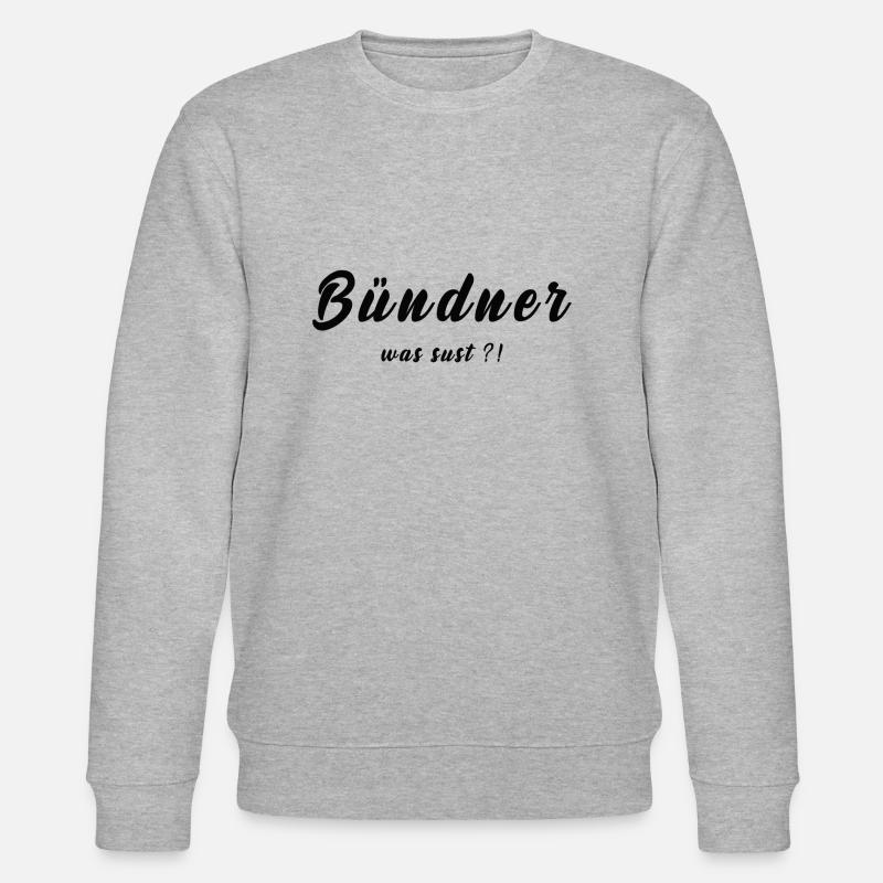 bündner was sust - Stanley/Stella Unisex Bio-Sweatshirt CHANGER  - Grau meliert