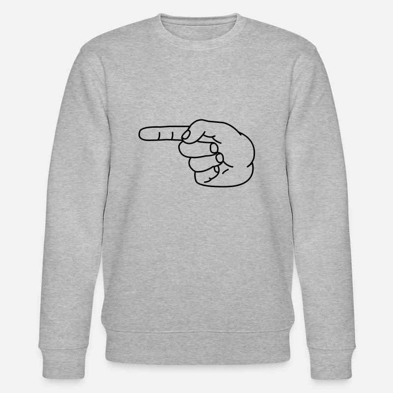 Zeigefinger - Stanley/Stella Unisex Bio-Sweatshirt CHANGER  - Grau meliert