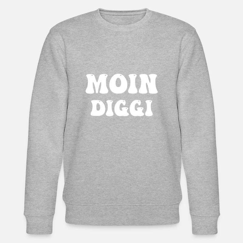 moin diggi - Stanley/Stella Unisex Bio-Sweatshirt CHANGER - Grau meliert