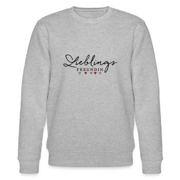 Lieblingsfruendin - Lieblings Freundin - Stanley/Stella Unisex Bio-Sweatshirt CHANGER  - Grau meliert - Vorne - Nik (191cm) & Marisol (170cm)