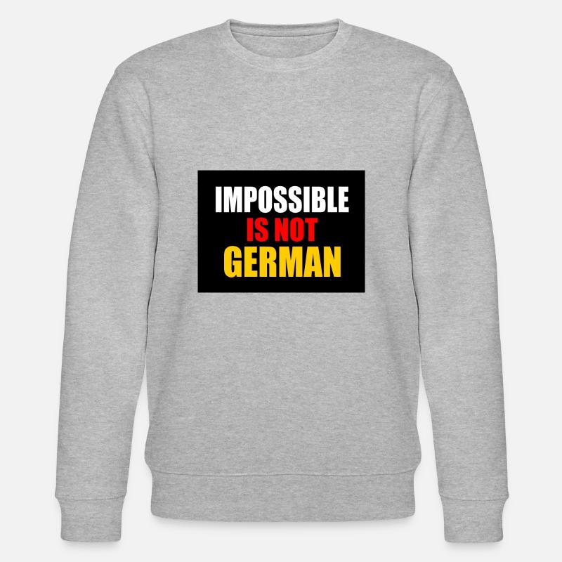 impossible is not german - deutschland - Stanley/Stella Unisex Bio-Sweatshirt CHANGER  - Grau meliert